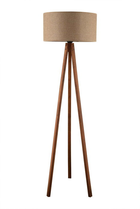 Opviq Lámpara de Pie de Madera Beige y Nogal